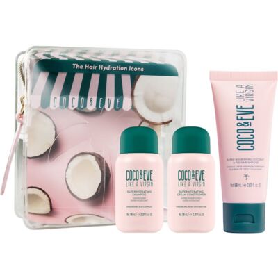 Coco & Eve The Hair Hydration Icons σετ εντατικής ενυδάτωσης Για λάμψη και απαλότητα μαλλιών Coco & Eve The Hair Hydration Icons σετ εντατικής ενυδάτωσης Για λάμψη και απαλότητα μαλλιών