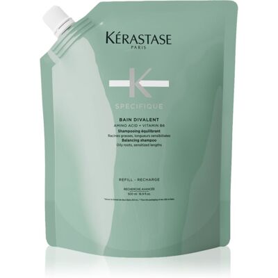 Kérastase Specifique Bain Divalent σαμπουάν για βαθύ καθαρισμό Για λιπαρό δέρμα της κεφαλής Refill 500 ml Kérastase Specifique Bain Divalent σαμπουάν για βαθύ καθαρισμό Για λιπαρό δέρμα της κεφαλής Refill 500 ml
