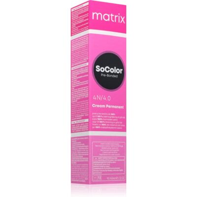 Matrix SoColor Pre-Bonded μόνιμη βαφή μαλλιών για κάλυψη των γκρίζων απόχρωση 4N 90 ml Matrix SoColor Pre-Bonded μόνιμη βαφή μαλλιών για κάλυψη των γκρίζων απόχρωση 4N 90 ml