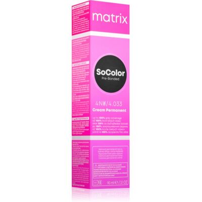 Matrix SoColor Pre-Bonded μόνιμη βαφή μαλλιών για κάλυψη των γκρίζων απόχρωση 4NW 90 ml Matrix SoColor Pre-Bonded μόνιμη βαφή μαλλιών για κάλυψη των γκρίζων απόχρωση 4NW 90 ml