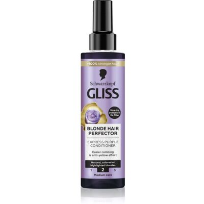 Schwarzkopf Gliss Blonde Hair Perfector - Μαλακτικό για ξανθά μαλλιά - Αντιμετώπιση κίτρινων αποχρώσεων Schwarzkopf Gliss Blonde Hair Perfector - Μαλακτικό για ξανθά μαλλιά - Αντιμετώπιση κίτρινων αποχρώσεων