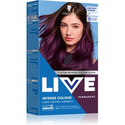 Schwarzkopf LIVE Intense Colour μόνιμη βαφή μαλλιών απόχρωση U69 Amethyst Chrome 1 τμχ Schwarzkopf LIVE Intense Colour μόνιμη βαφή μαλλιών απόχρωση U69 Amethyst Chrome 1 τμχ