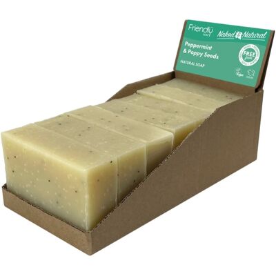 Friendly Soap Natural Soap Peppermint & Poppy Seeds φυσικό σαπούνι 7x95 γρ Friendly Soap Natural Soap Peppermint & Poppy Seeds φυσικό σαπούνι 7x95 γρ