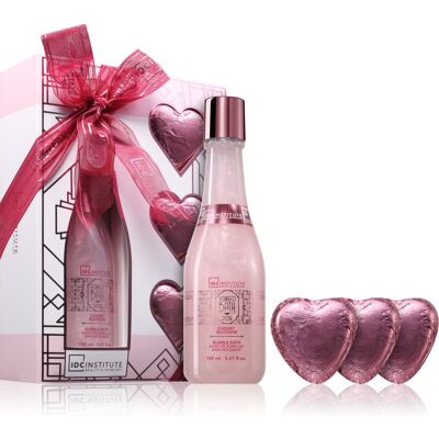 IDC Institute Scented Bath Rose Bubble Bath Set σετ δώρου για γυναίκες IDC Institute Scented Bath Rose Bubble Bath Set σετ δώρου για γυναίκες