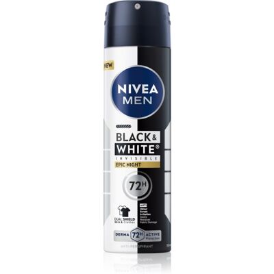 NIVEA MEN Black & White Epic Night αντιιδρωτικό σε σπρέι για άντρες 150 ml NIVEA MEN Black & White Epic Night αντιιδρωτικό σε σπρέι για άντρες 150 ml
