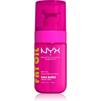 NYX Professional Makeup Fat Oil Body θρεπτικό λάδι σώματος προσθέτει ενυδάτωση και λάμψη με άρωμα Suga Baddie 70 ml NYX Professional Makeup Fat Oil Body θρεπτικό λάδι σώματος προσθέτει ενυδάτωση και λάμψη με άρωμα Suga Baddie 70 ml