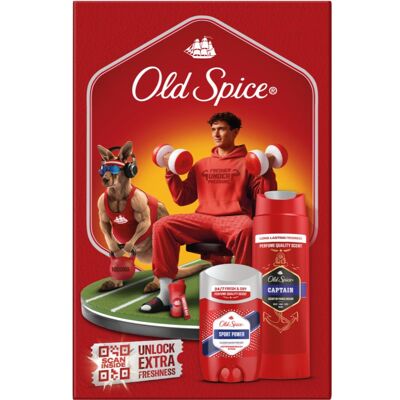 Old Spice Sport Power & Captain Gym Set σετ δώρου Old Spice Sport Power & Captain Gym Set σετ δώρου