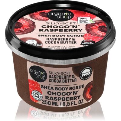 Organic Shop Choco'n'Raspberry απαλό Scrub σώματος με βούτυρο καριτέ 250 ml Organic Shop Choco'n'Raspberry απαλό Scrub σώματος με βούτυρο καριτέ 250 ml