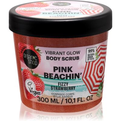 Organic Shop Body Scrub Pink Beachin' λαμπρυντική απολέπιση για το σώμα αρώματα Fizzy Strawberry 300 ml Organic Shop Body Scrub Pink Beachin' λαμπρυντική απολέπιση για το σώμα αρώματα Fizzy Strawberry 300 ml