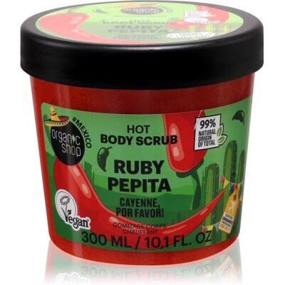 Organic Shop Body Scrub Ruby Pepita θερμαντική απολέπιση σώματος 300 ml Organic Shop Body Scrub Ruby Pepita θερμαντική απολέπιση σώματος 300 ml