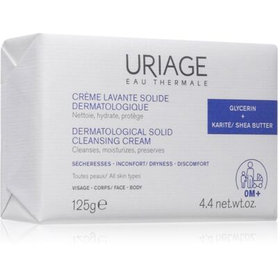 Uriage DERM-PHY Dermatological Solid Cleansing Cream απαλή καθαριστική κρέμα 125 γρ Uriage DERM-PHY Dermatological Solid Cleansing Cream απαλή καθαριστική κρέμα 125 γρ