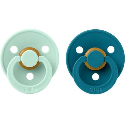 BIBS Colour Natural Rubber Size 2: 6+ months πιπίλα Nordic Mint / Forest 2 τμχ BIBS Colour Natural Rubber Size 2: 6+ months πιπίλα Nordic Mint / Forest 2 τμχ