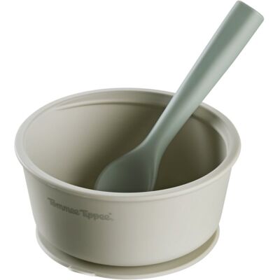 Tommee Tippee EasiStick™ Silicone Bowl & Spoon μπολ σιλικόνης με βεντούζα 4m+ Green 1 τμχ Tommee Tippee EasiStick™ Silicone Bowl & Spoon μπολ σιλικόνης με βεντούζα 4m+ Green 1 τμχ