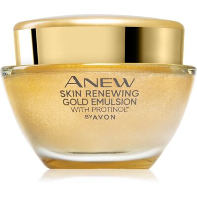 Avon Anew Skin Renewing Gold Emulsion ενυδατική αντιρυτιδική κρέμα νύχτας 50 μλ Avon Anew Skin Renewing Gold Emulsion ενυδατική αντιρυτιδική κρέμα νύχτας 50 μλ