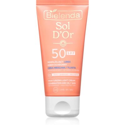 Bielenda Sol D’or αδιάβροχη αντηλιακή κρέμα για το πρόσωπο SPF 50 50 ml Bielenda Sol D’or αδιάβροχη αντηλιακή κρέμα για το πρόσωπο SPF 50 50 ml