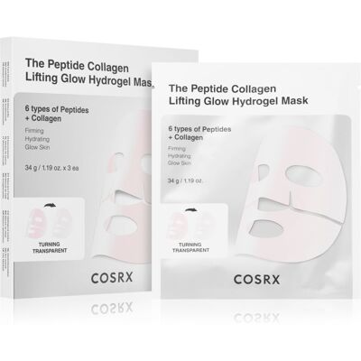Cosrx The Peptide Collagen Lifting Glow Hydrogel Mask συσφικτική μάσκα προσώπου με ενυδατικό αποτέλεσμα 3x34 γρ Cosrx The Peptide Collagen Lifting Glow Hydrogel Mask συσφικτική μάσκα προσώπου με ενυδατικό αποτέλεσμα 3x34 γρ