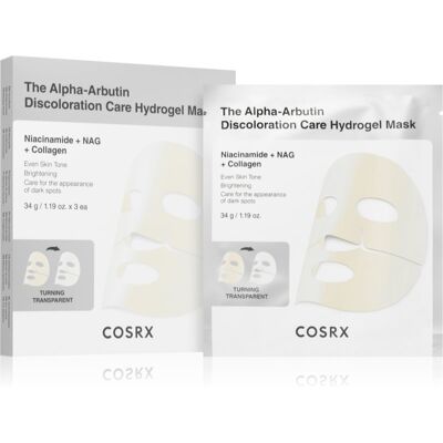 Cosrx The Alpha-Arbutin Discoloration Care μάσκα υδρογέλης για ενοποίηση τόνου της απόχρωσης δέρματος 3x34 γρ Cosrx The Alpha-Arbutin Discoloration Care μάσκα υδρογέλης για ενοποίηση τόνου της απόχρωσης δέρματος 3x34 γρ