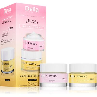 Delia Cosmetics Σετ περιποίησης προσώπου - Βιταμίνη C & Ρετινόλη Delia Cosmetics Σετ περιποίησης προσώπου - Βιταμίνη C & Ρετινόλη