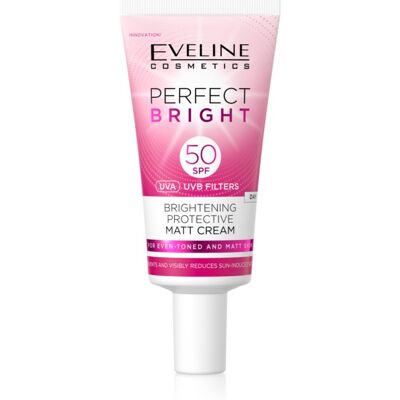 Eveline Cosmetics Perfect Bright SPF 50 προστατευτική ματ κρέμα προσώπου SPF 50 30 ml Eveline Cosmetics Perfect Bright SPF 50 προστατευτική ματ κρέμα προσώπου SPF 50 30 ml