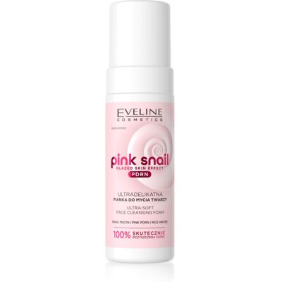 Eveline Cosmetics Pink Snail Glazed Skin Effect απαλός καθαριστικός αφρός για το πρόσωπο 150 ml Eveline Cosmetics Pink Snail Glazed Skin Effect απαλός καθαριστικός αφρός για το πρόσωπο 150 ml