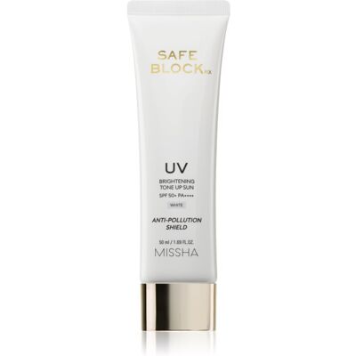 Missha Safe Block RX Brightening Tone Up Sun αντηλιακή κρέμα με χρώμα για ενοποίηση τόνου της απόχρωσης δέρματος SPF 50+ 50 ml Missha Safe Block RX Brightening Tone Up Sun αντηλιακή κρέμα με χρώμα για ενοποίηση τόνου της απόχρωσης δέρματος SPF 50+ 50 ml