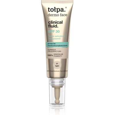 Tołpa Dermo Face Clinical Anti-Imperfections υγρό ενάντια στις ατέλειες της επιδερμίδας απόχρωση Light 25 ml Tołpa Dermo Face Clinical Anti-Imperfections υγρό ενάντια στις ατέλειες της επιδερμίδας απόχρωση Light 25 ml