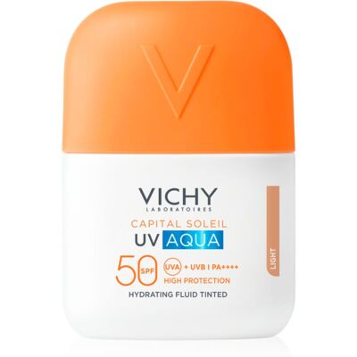Vichy Capital Soleil UV Aqua Προστατευτικό υγρό προσώπου με χρώμα με ενυδατικό αποτέλεσμα SPF 50 50 ml Vichy Capital Soleil UV Aqua Προστατευτικό υγρό προσώπου με χρώμα με ενυδατικό αποτέλεσμα SPF 50 50 ml