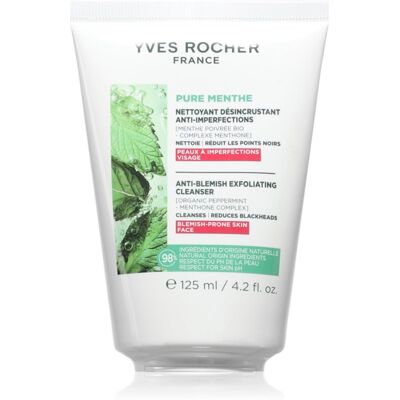 Yves Rocher Pure Menthe απαλό καθαριστικό τζελ με αποτέλεσμα απολέπισης 125 ml Yves Rocher Pure Menthe απαλό καθαριστικό τζελ με αποτέλεσμα απολέπισης 125 ml