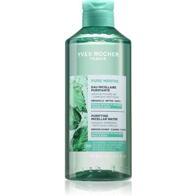Yves Rocher Pure Menthe μικυλλιακό νερό καθαρισμού 400 ml Yves Rocher Pure Menthe μικυλλιακό νερό καθαρισμού 400 ml