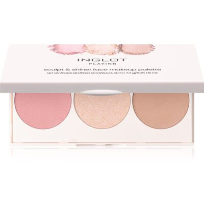 Inglot Face Palette λαμπρυντικό, μπρονζερ και ρουζ απόχρωση Good Mood 7.2 γρ Inglot Face Palette λαμπρυντικό, μπρονζερ και ρουζ απόχρωση Good Mood 7.2 γρ