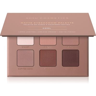 SOSU Cosmetics Matte Eyeshadow Palette Παλέτα σκιών για τα μάτια απόχρωση Cool 6x1.3 γρ SOSU Cosmetics Matte Eyeshadow Palette Παλέτα σκιών για τα μάτια απόχρωση Cool 6x1.3 γρ