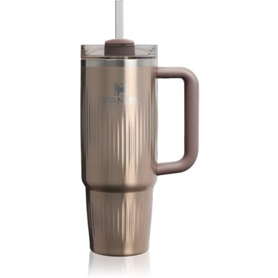 Stanley Quencher H2.O FlowState™ Fluted Tumbler ποτήρι από ανοξείδωτο ατσάλι με καλαμάκι μεσαίο Pale Gold Shine 1 τμχ Stanley Quencher H2.O FlowState™ Fluted Tumbler ποτήρι από ανοξείδωτο ατσάλι με καλαμάκι μεσαίο Pale Gold Shine 1 τμχ