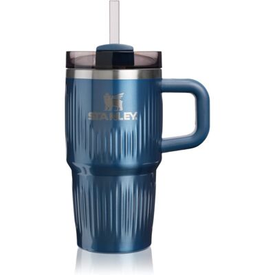 Stanley Quencher H2.O Fluted Tumbler ποτήρι από ανοξείδωτο ατσάλι με καλαμάκι μικρό Glacial Blue Shine 1 τμχ Stanley Quencher H2.O Fluted Tumbler ποτήρι από ανοξείδωτο ατσάλι με καλαμάκι μικρό Glacial Blue Shine 1 τμχ