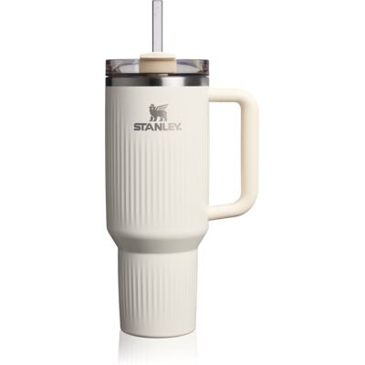 Stanley Quencher H2.O FlowState™ Fluted Tumbler ποτήρι από ανοξείδωτο ατσάλι με καλαμάκι μεγάλο Cream Gloss 1 τμχ Stanley Quencher H2.O FlowState™ Fluted Tumbler ποτήρι από ανοξείδωτο ατσάλι με καλαμάκι μεγάλο Cream Gloss 1 τμχ