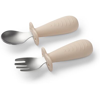 BabyOno Be Active Stainless Steel Spoon and Fork μαχαιροπίρουνο για παιδιά Beige 12m+ 2 τμχ BabyOno Be Active Stainless Steel Spoon and Fork μαχαιροπίρουνο για παιδιά Beige 12m+ 2 τμχ