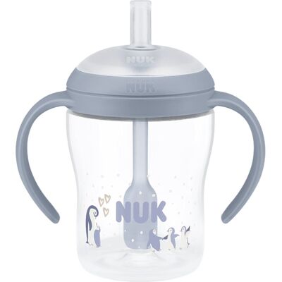 NUK Perfect Match Penguin μπουκάλι με καλαμάκι 8m+ 1 τμχ NUK Perfect Match Penguin μπουκάλι με καλαμάκι 8m+ 1 τμχ