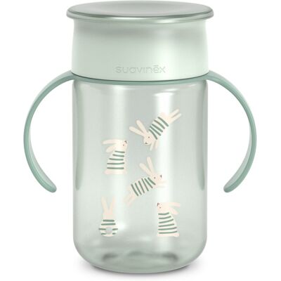 Suavinex Wonderland 360° Trainer Cup εκπαιδευτικό κύπελλο με λαβές 12 m+ Green 340 ml Suavinex Wonderland 360° Trainer Cup εκπαιδευτικό κύπελλο με λαβές 12 m+ Green 340 ml