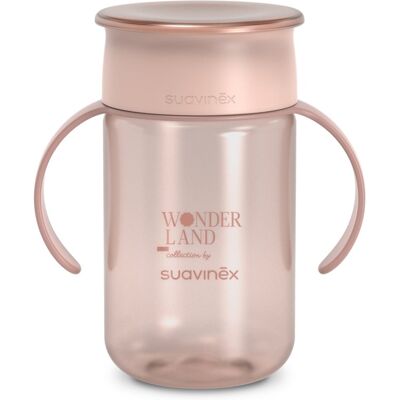 Suavinex Wonderland 360° Trainer Cup εκπαιδευτικό κύπελλο με λαβές Pink 12m+ 340 ml Suavinex Wonderland 360° Trainer Cup εκπαιδευτικό κύπελλο με λαβές Pink 12m+ 340 ml