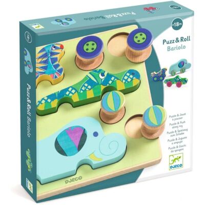 DJECO Puzzle & Push Along Toy Animal Toy Cars παζλ δραστηριοτήτων 18m+ 12 τμχ DJECO Puzzle & Push Along Toy Animal Toy Cars παζλ δραστηριοτήτων 18m+ 12 τμχ