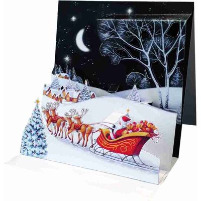 Pictura Xmas 3d Αναδυόμενη Κάρτα Ο Άγιος Βασίλης Και Ο Τάρανδος Στο Έλκηθρο Pictura Xmas 3d Αναδυόμενη Κάρτα Ο Άγιος Βασίλης Και Ο Τάρανδος Στο Έλκηθρο