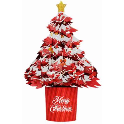 Origamo Ευχετήρια Κάρτα Xmas Αναδυόμενη Χριστουγεννιάτικο Δέντρο Κόκκινο 30x34,4εκ Origamo Ευχετήρια Κάρτα Xmas Αναδυόμενη Χριστουγεννιάτικο Δέντρο Κόκκινο 30x34,4εκ