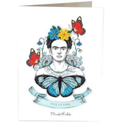 Origamo Ευχετήρια Κάρτα Ανάγλυφη Frida Kahlo Quilling Πεταλούδες18.5x14cm Origamo Ευχετήρια Κάρτα Ανάγλυφη Frida Kahlo Quilling Πεταλούδες18.5x14cm