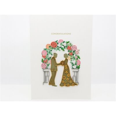 Origamo Κάρτα Ευχετήρια Quilling Γαμήλια Τελετή 18.5x14 Cm Filigrana Qp054 Origamo Κάρτα Ευχετήρια Quilling Γαμήλια Τελετή 18.5x14 Cm Filigrana Qp054