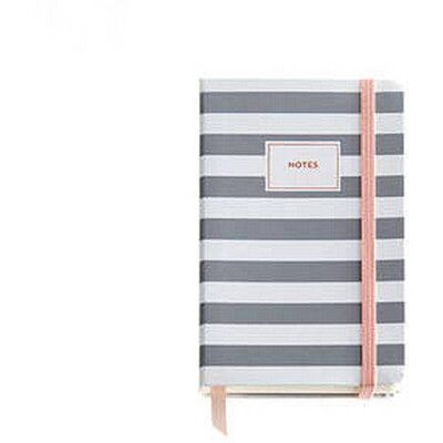Miquelrius - Σημειωματάριο Λαστιχο 9x14 cm Rose Grey Stripes - σημειωματάριο Miquelrius - Σημειωματάριο Λαστιχο 9x14 cm Rose Grey Stripes - σημειωματάριο