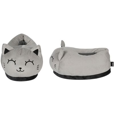 i-TOTAL Μαλακές Βελούδινες Παντόφλες Ι-Τotal Xl2845 Grey Cat i-TOTAL Μαλακές Βελούδινες Παντόφλες Ι-Τotal Xl2845 Grey Cat