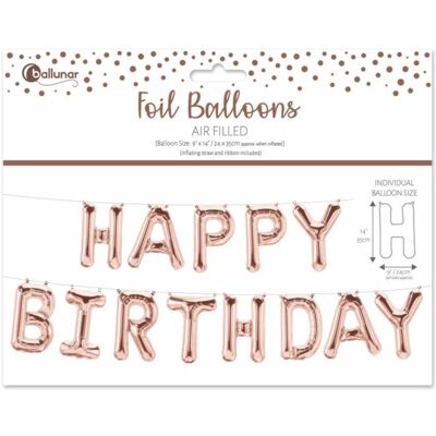 FUN HOUSE Μπαλόνι Ροζ/χρυσό "Happy Birthday" FUN HOUSE Μπαλόνι Ροζ/χρυσό "Happy Birthday"