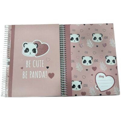 Ancor Τετράδιο Σπιράλ Ριγέ A4 B'Log Cute Panda 80φ Ροζ (Τυχαία Επιλογή Σχεδίου) Ancor Τετράδιο Σπιράλ Ριγέ A4 B'Log Cute Panda 80φ Ροζ (Τυχαία Επιλογή Σχεδίου)