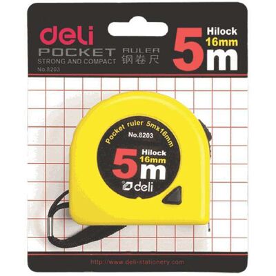 231.8203 Deli Μετροταινία Ατσάλινη 5m X 16mm 231.8203 Deli Μετροταινία Ατσάλινη 5m X 16mm