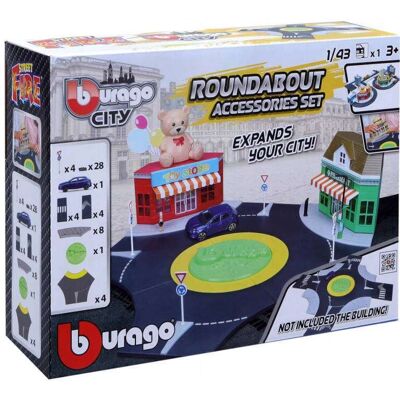 Bburago 18/31520 Roundabout Accessorie Επέκταση Με Αυτοκινητάκι Συμβατό Με Την Πόλη Της Buragocity Bburago 18/31520 Roundabout Accessorie Επέκταση Με Αυτοκινητάκι Συμβατό Με Την Πόλη Της Buragocity