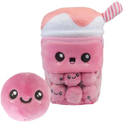Λούτρινο Pms Boba Bubble Tea Ροζ Με 6τεμ Μινι Bubbles 35cm Λούτρινο Pms Boba Bubble Tea Ροζ Με 6τεμ Μινι Bubbles 35cm